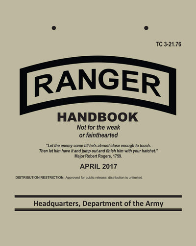Waterproof Ranger Handbook: Training Circular TC 3-21.76 (Top Spiral Field Pocket Size)