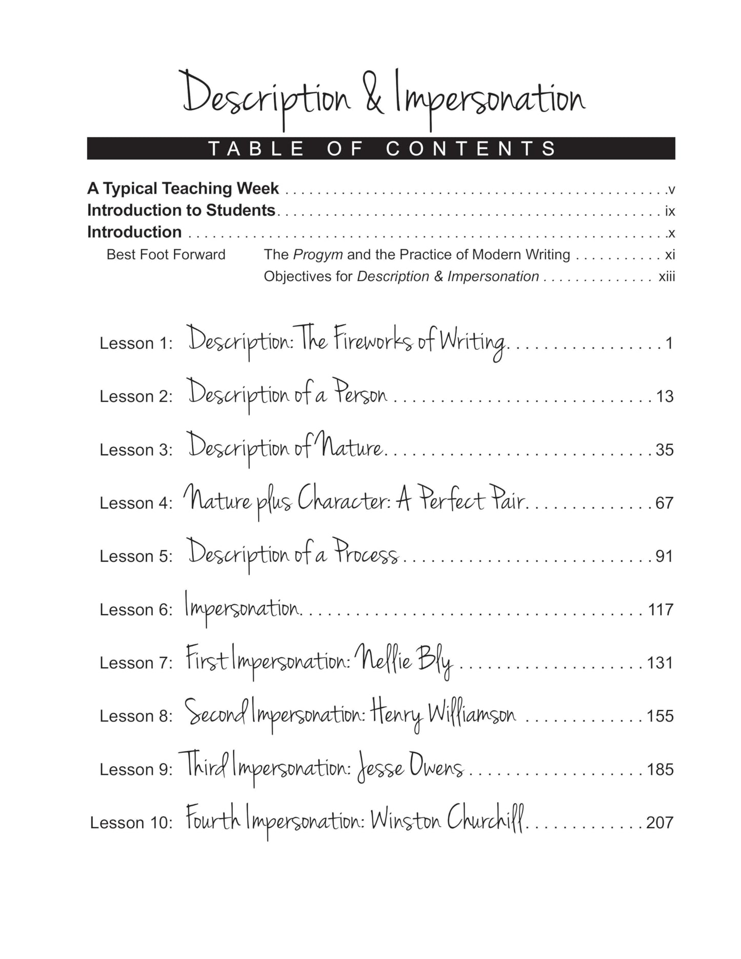 Writing & Rhetoric Book 9: Description & Impersonation (Student Edition)