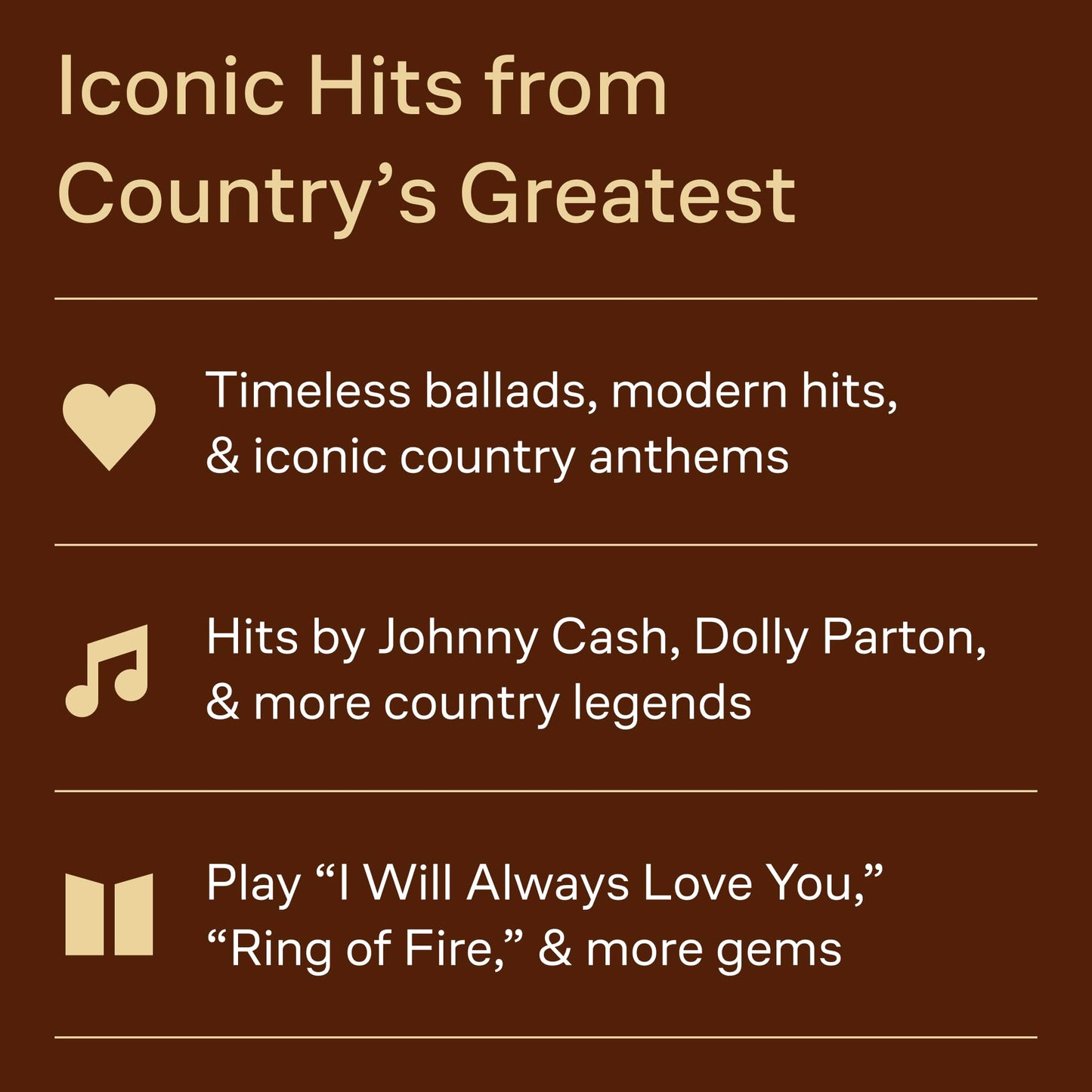100 Greatest Country Artists Sheet Music  Piano, Vocal, Guitar Songbook  100 Songs by Country Legends  Includes Hits by Johnny Cash, Patsy Cline, Reba McEntire, Shania Twain