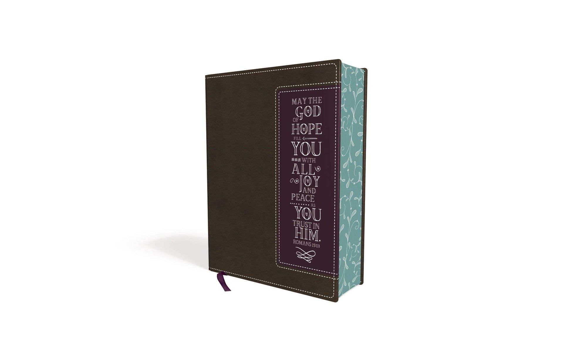 NIV, Beautiful Word Coloring Bible and 8-Pencil Gift Set, Leathersoft, Brown/Purple: Hundreds of Verses to Color