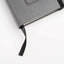 Be Strong Mini Hardcover Pocket Size LuxLeather Notebook with Elastic Closure in Gray - Joshua 1:9, 3.7" wide x 5.7" high