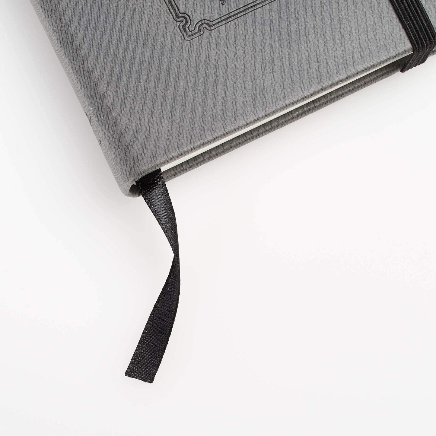 Be Strong Mini Hardcover Pocket Size LuxLeather Notebook with Elastic Closure in Gray - Joshua 1:9, 3.7" wide x 5.7" high