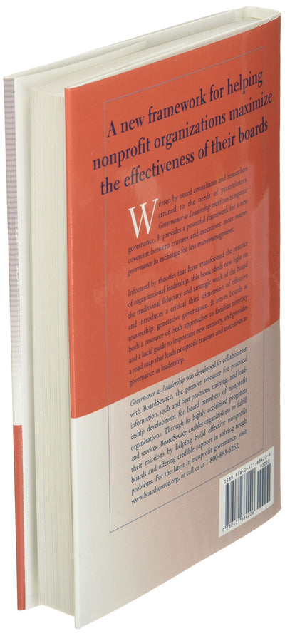 Governance as Leadership: Reframing the Work of Nonprofit Bo