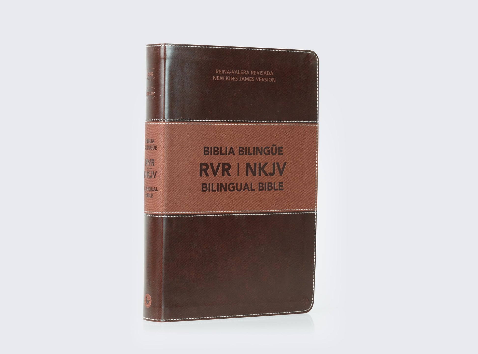 NKJV/RVR, Bilingual Bible, Leathersoft, Brown / NKJV/RVR Biblia Biling?e, Leathersoft, Caf? (Spanish Edition)