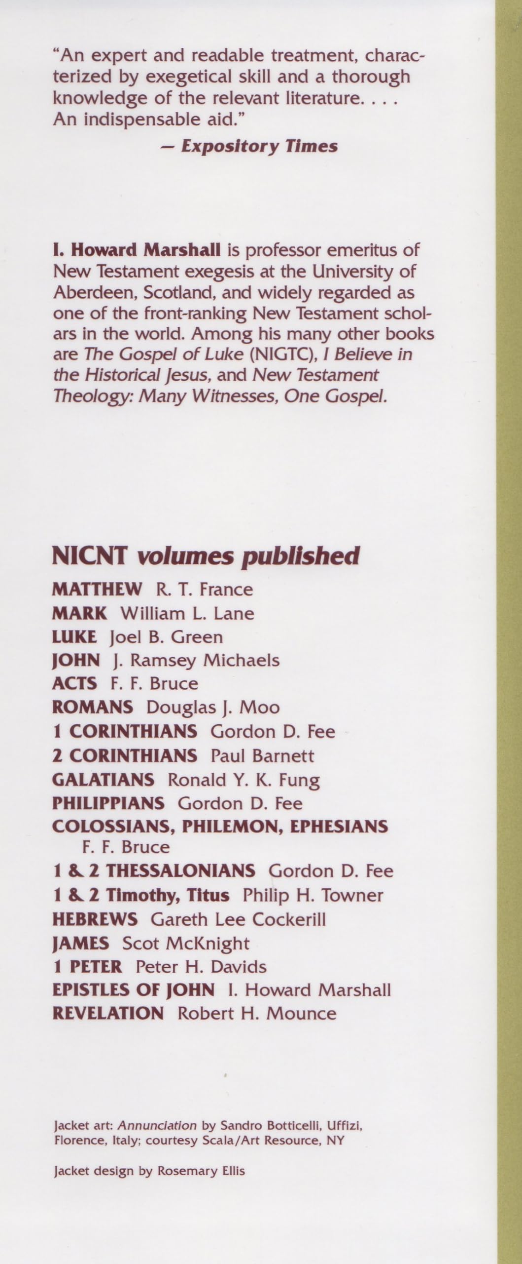 The Epistles of John (The New International Commentary on the New Testament)
