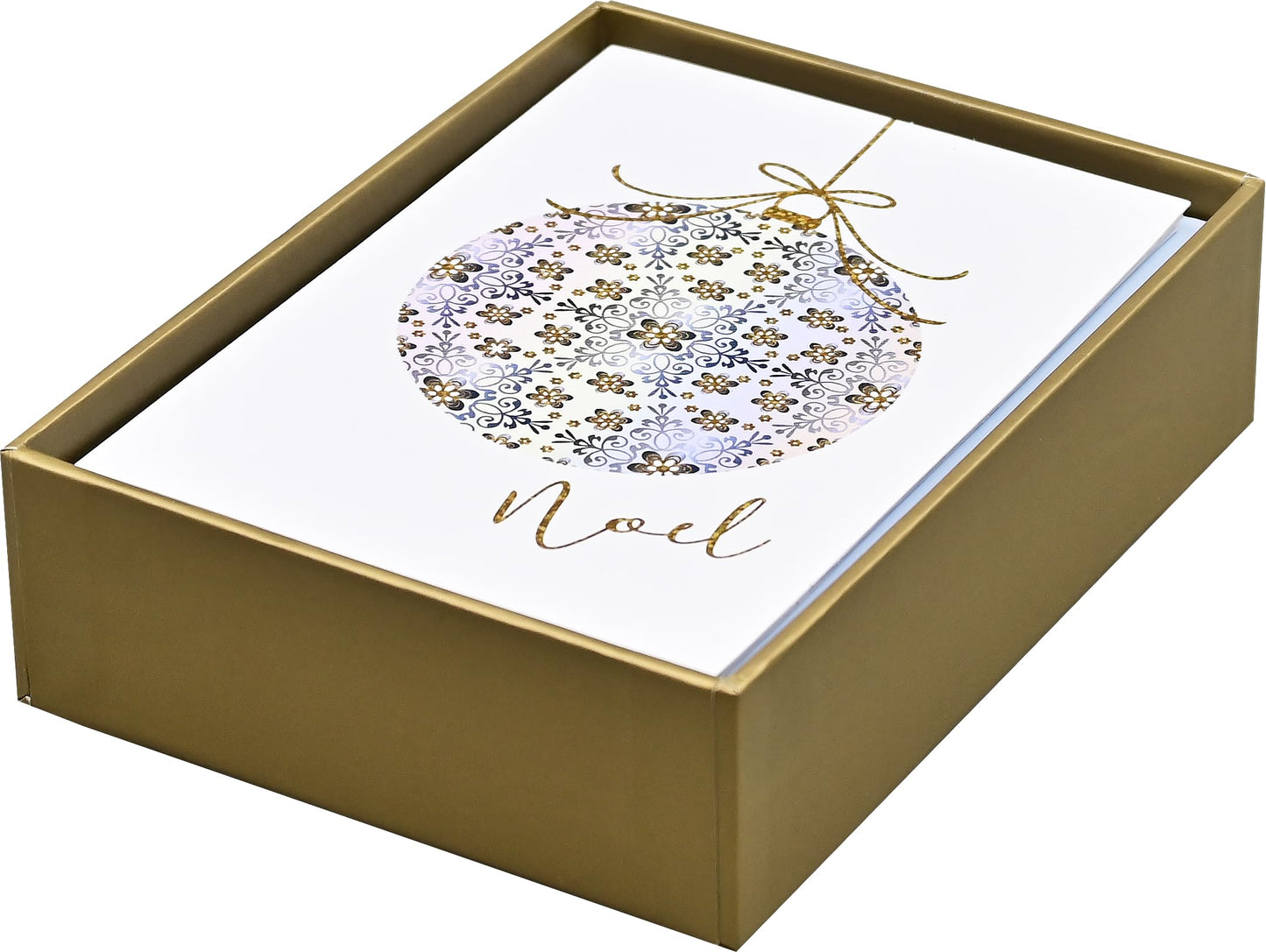Filigree Ornament Small Boxed Holiday Cards (20 cards, 21 self-sealing envelopes)