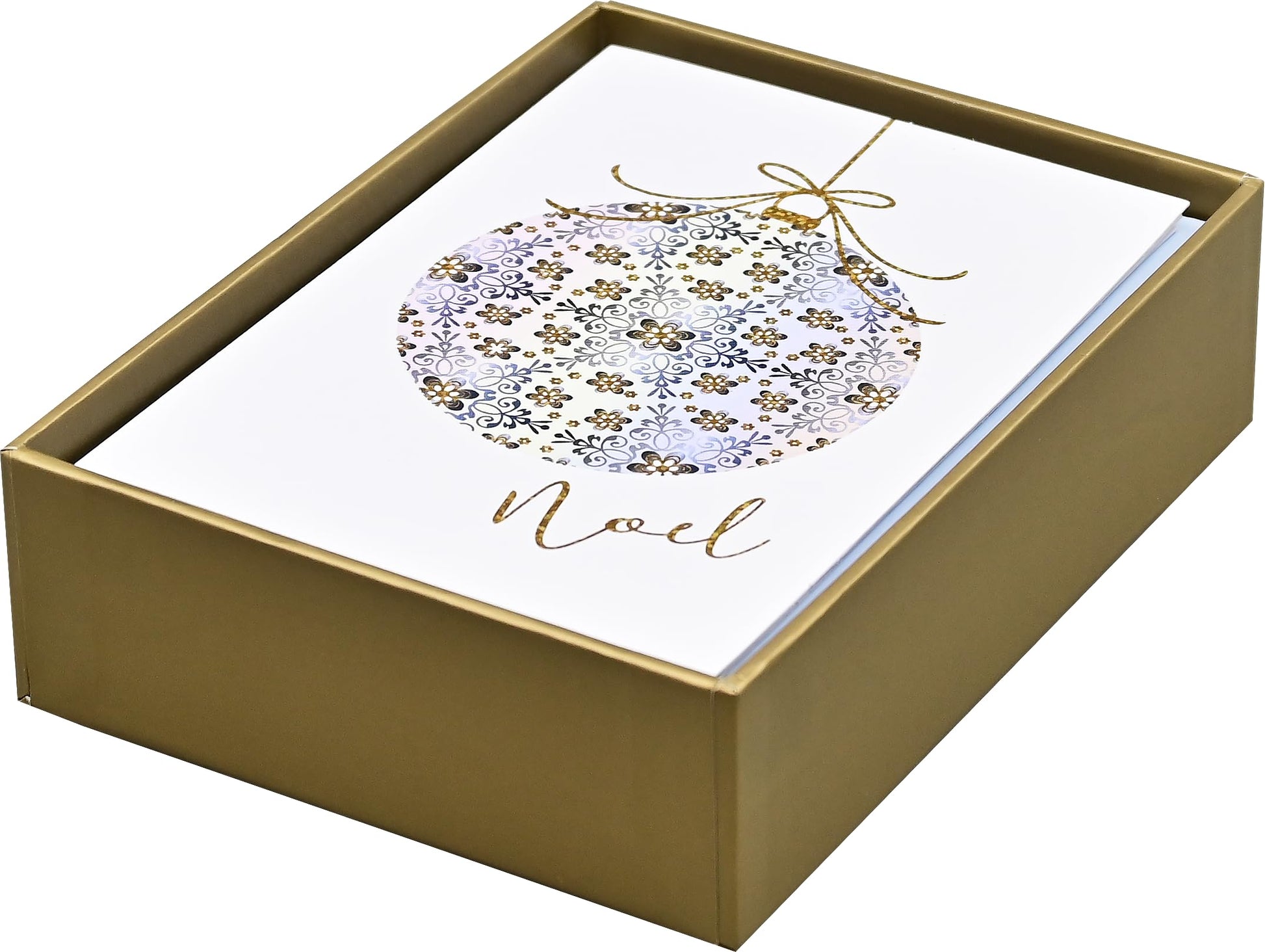 Filigree Ornament Small Boxed Holiday Cards (20 cards, 21 self-sealing envelopes)