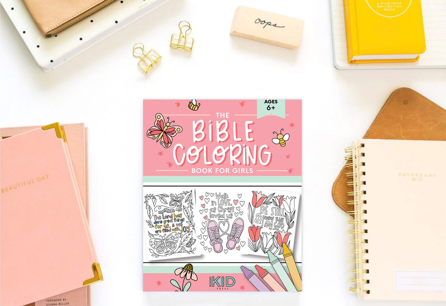 The Bible Coloring Book for Girls: Color 40 Cute Designs of Inspirational Verses & Christian Artwork