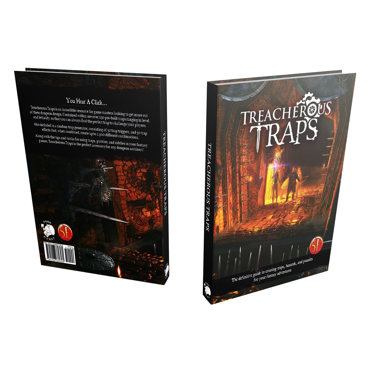 Nord Games: Treacherous Traps - Hardcover RPG Supplement Book, Dungeon Design & Traps, Tabletop Roleplaying Game, 5e D&D, 173 Pages