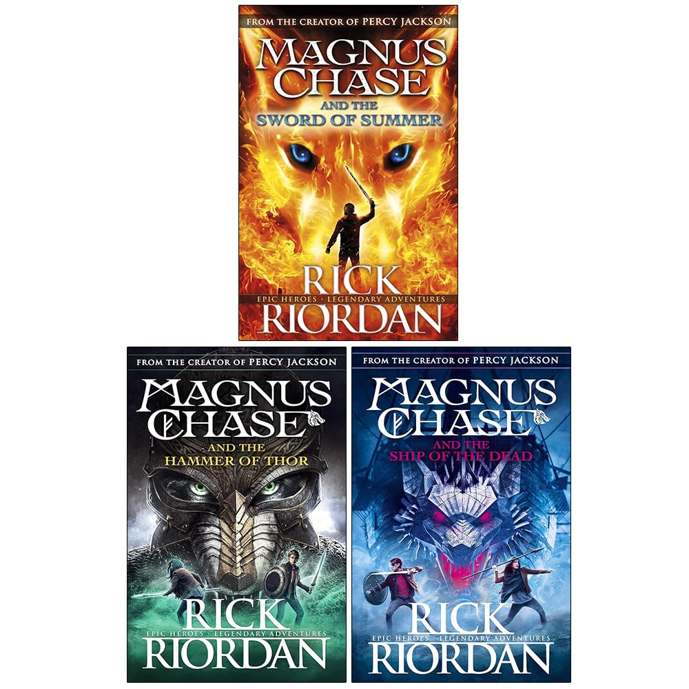 The Magnus Chase and the Gods of Asgard Series Books 1 - 3 Collection Box Set by Rick Riordan (Sword of Summer, Hammer of Thor & Ship of the Dead)