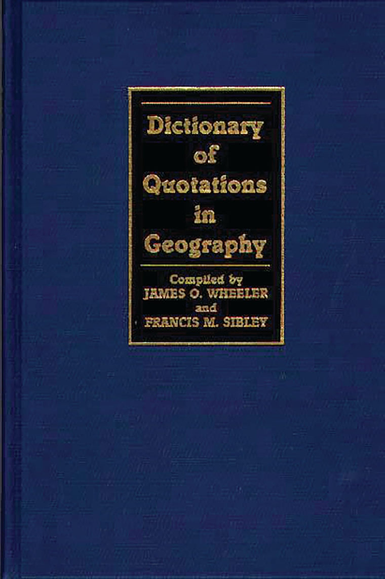 Dictionary of Quotations in Geography