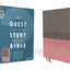 NIV, Quest Study Bible, Leathersoft, Gray/Pink, Comfort Print: The Only Q and A Study Bible