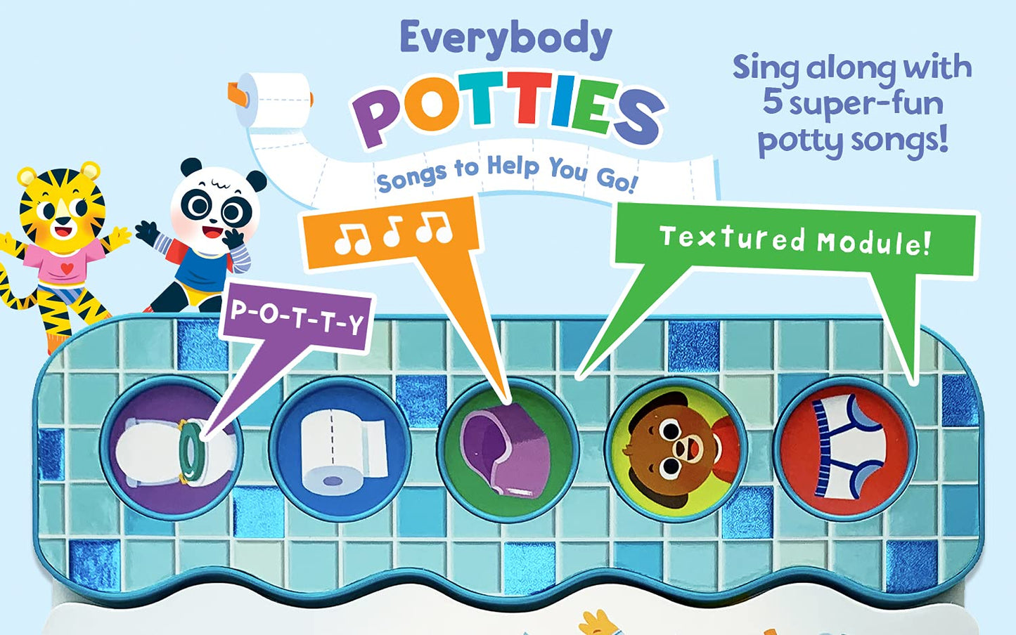 Everybody Potties - Songs To Help You Go! 5-Button Song Children's Board Book, Potty Training (Early Bird Song Books)