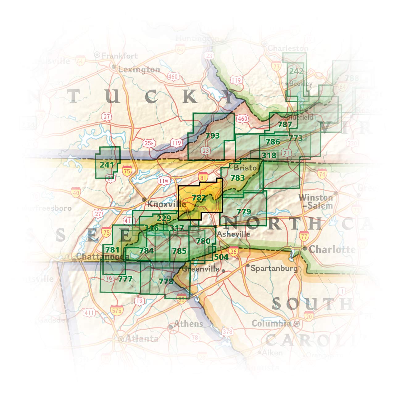 South Holston and Watauga Lakes Map [Cherokee and Pisgah National Forests] (National Geographic Trails Illustrated Map, 783)