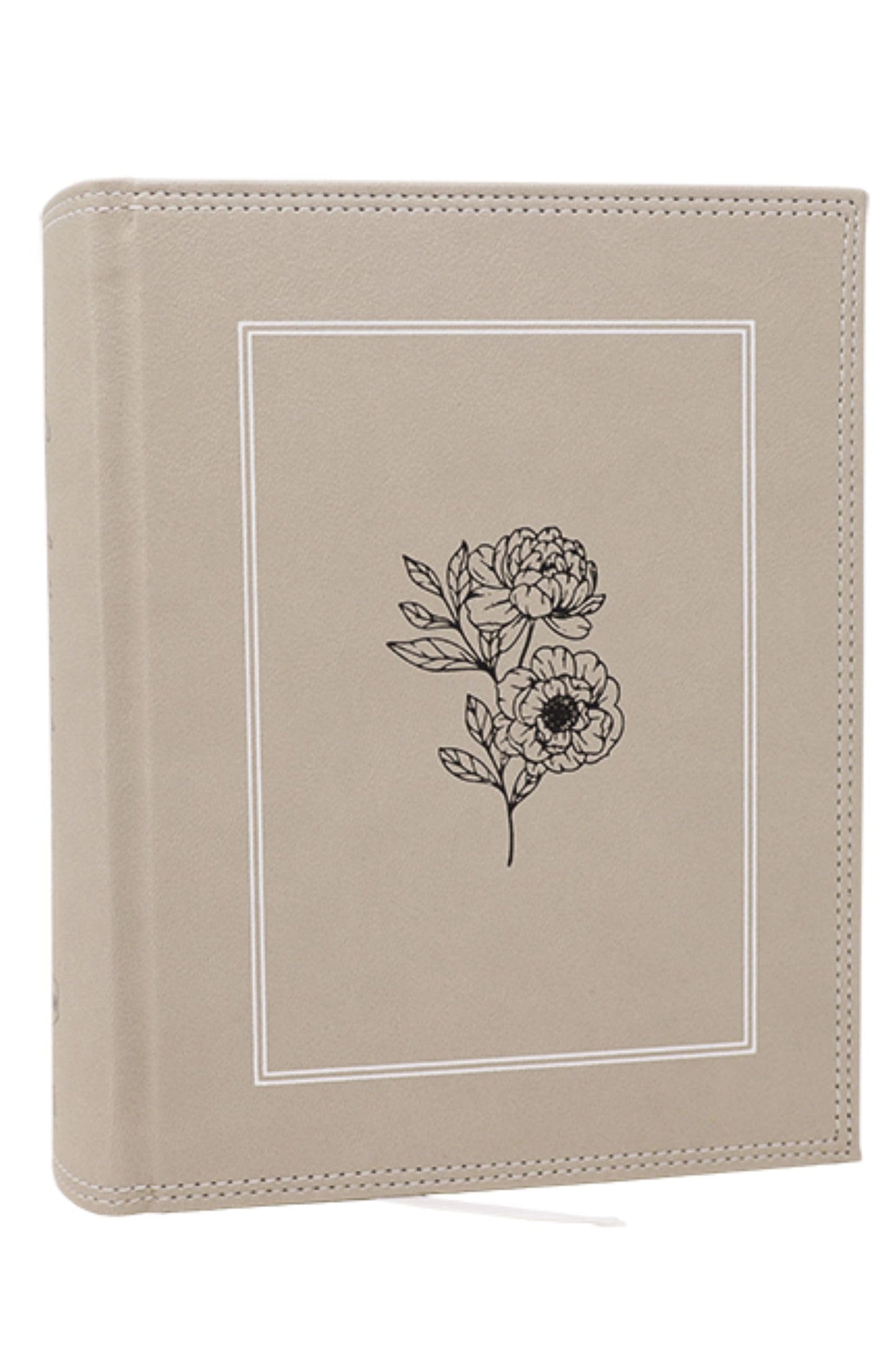 NKJV, Journal the Word Bible: Reflect, Journal or Create Art Next to Your Favorite Verses (Stone Leathersoft over board, Red Letter, Comfort Print)