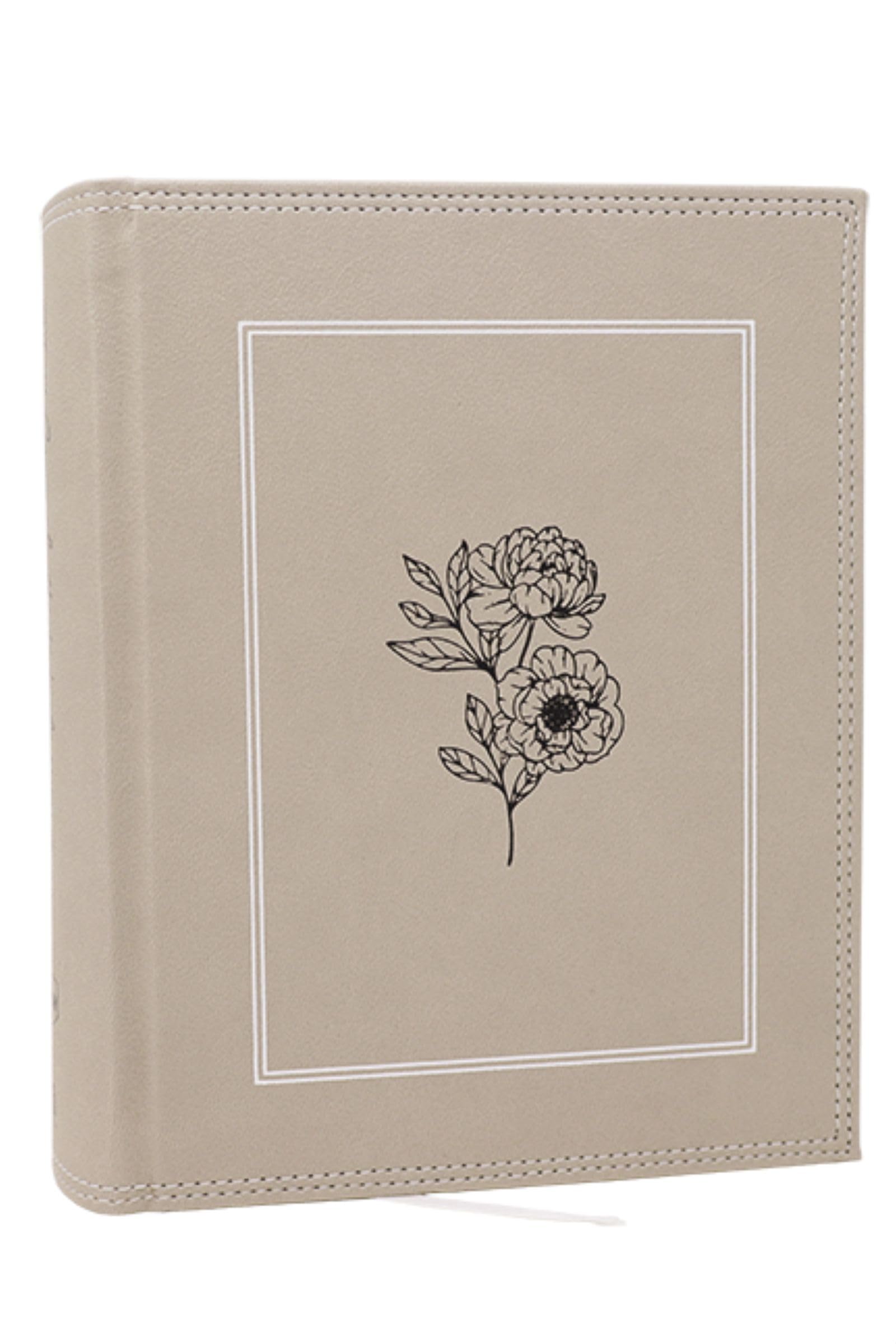 NKJV, Journal the Word Bible: Reflect, Journal or Create Art Next to Your Favorite Verses (Stone Leathersoft over board, Red Letter, Comfort Print)