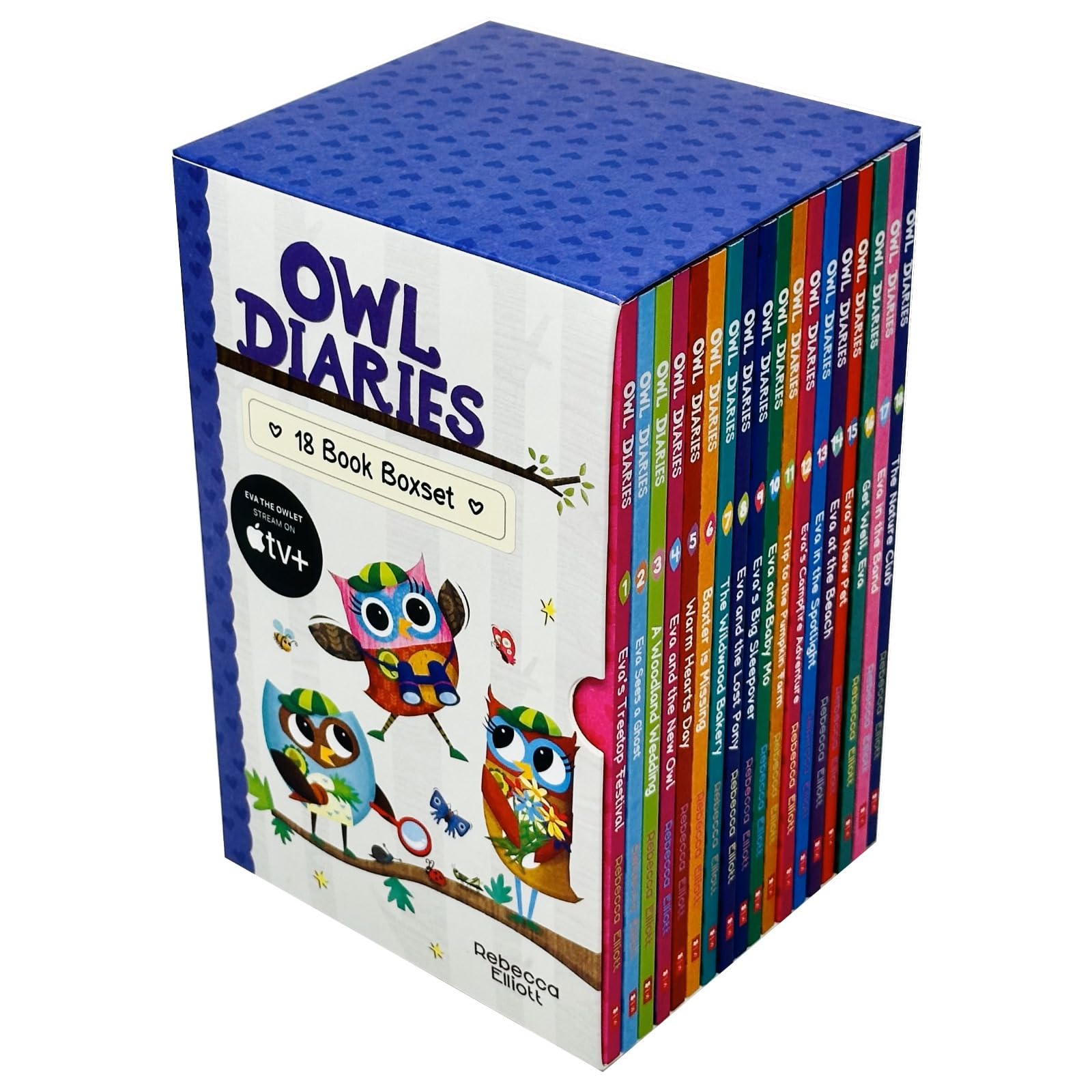 Owl Diaries Collection 1-18 Books Box Set By Rebecca Elliott (Eva's Treetop Festival, Eva Sees a Ghost, A Woodland Wedding, Eva and the New Owl, Warm Hearts Day, Baxter Is Missing & More)