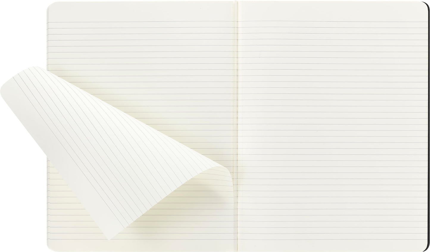 Moleskine Cahier Journal, Soft Cover, XL (7.5" x 9.5") Ruled/Lined, Black, 120 Pages (Set of 3)
