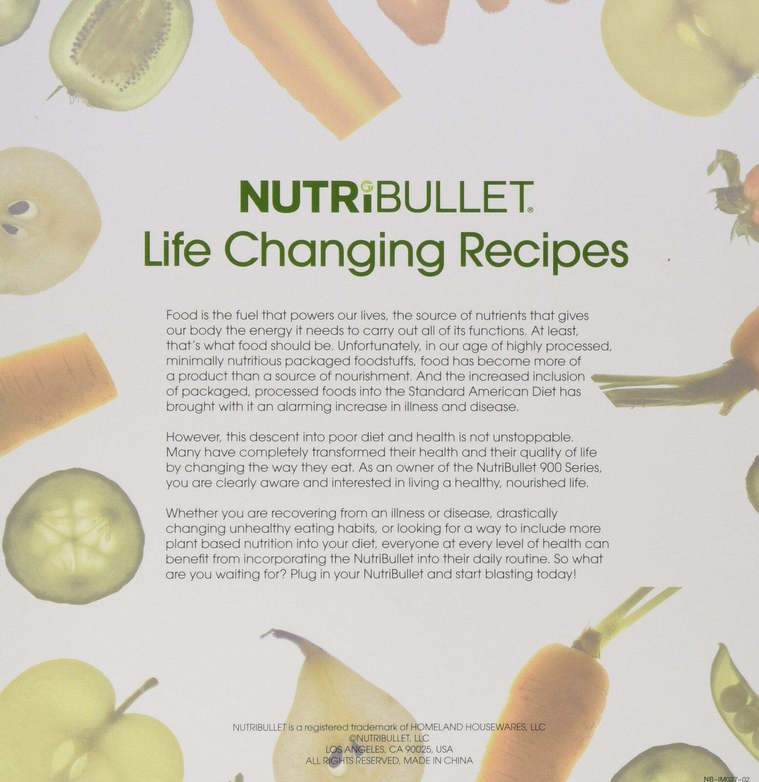 Nutribullet Life Changing Recipes by Homeland Housewares
