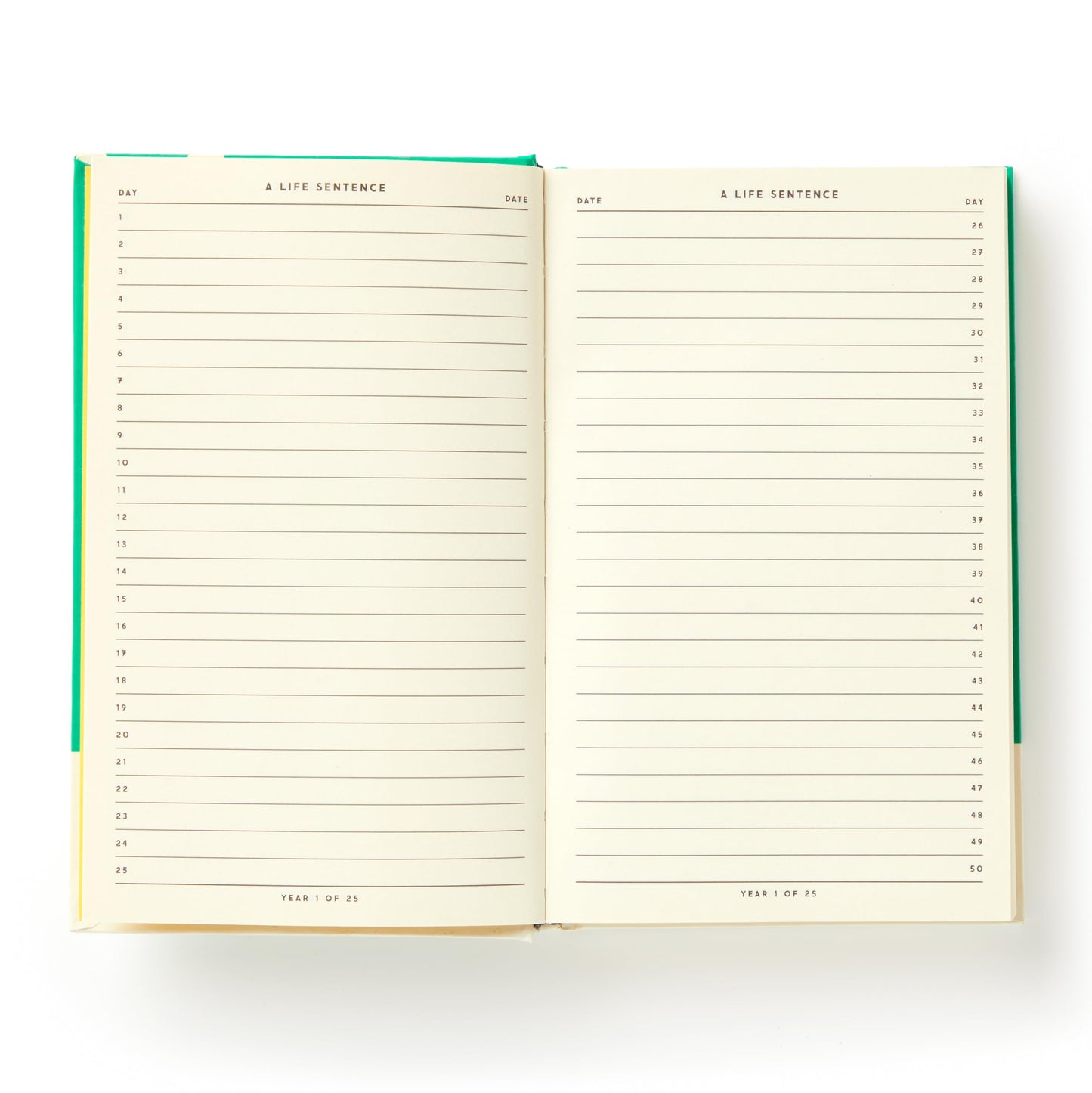 A Life Sentence: A Line-A-Day Journal For The Next 25 Years