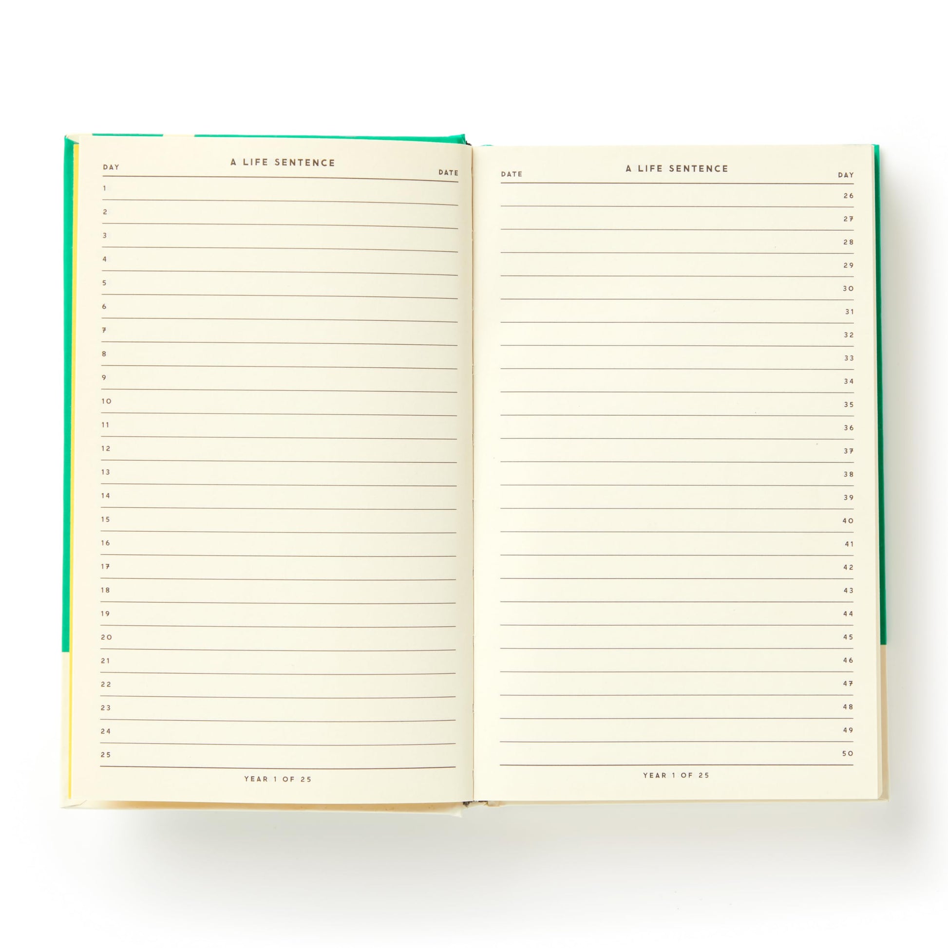 A Life Sentence: A Line-A-Day Journal For The Next 25 Years