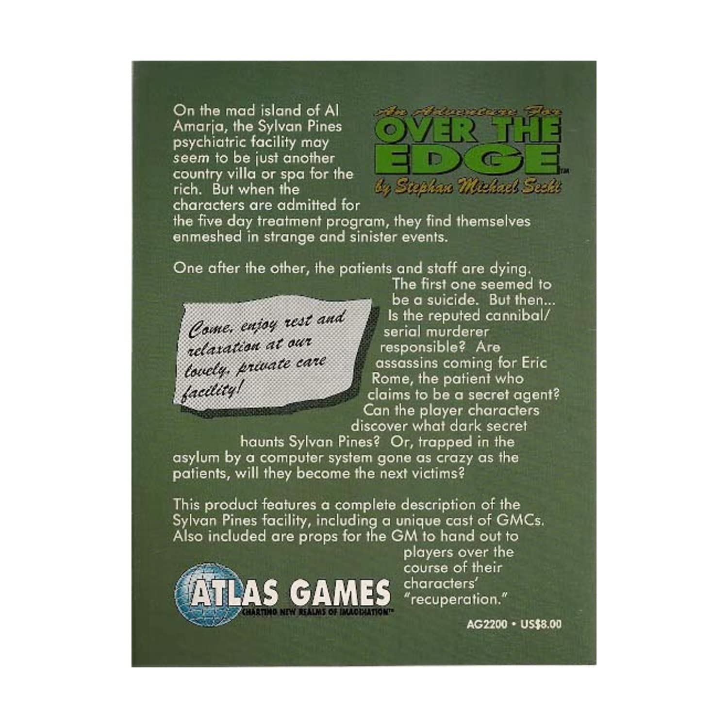 Welcome to Sylvan Pines (Over the Edge 1E)