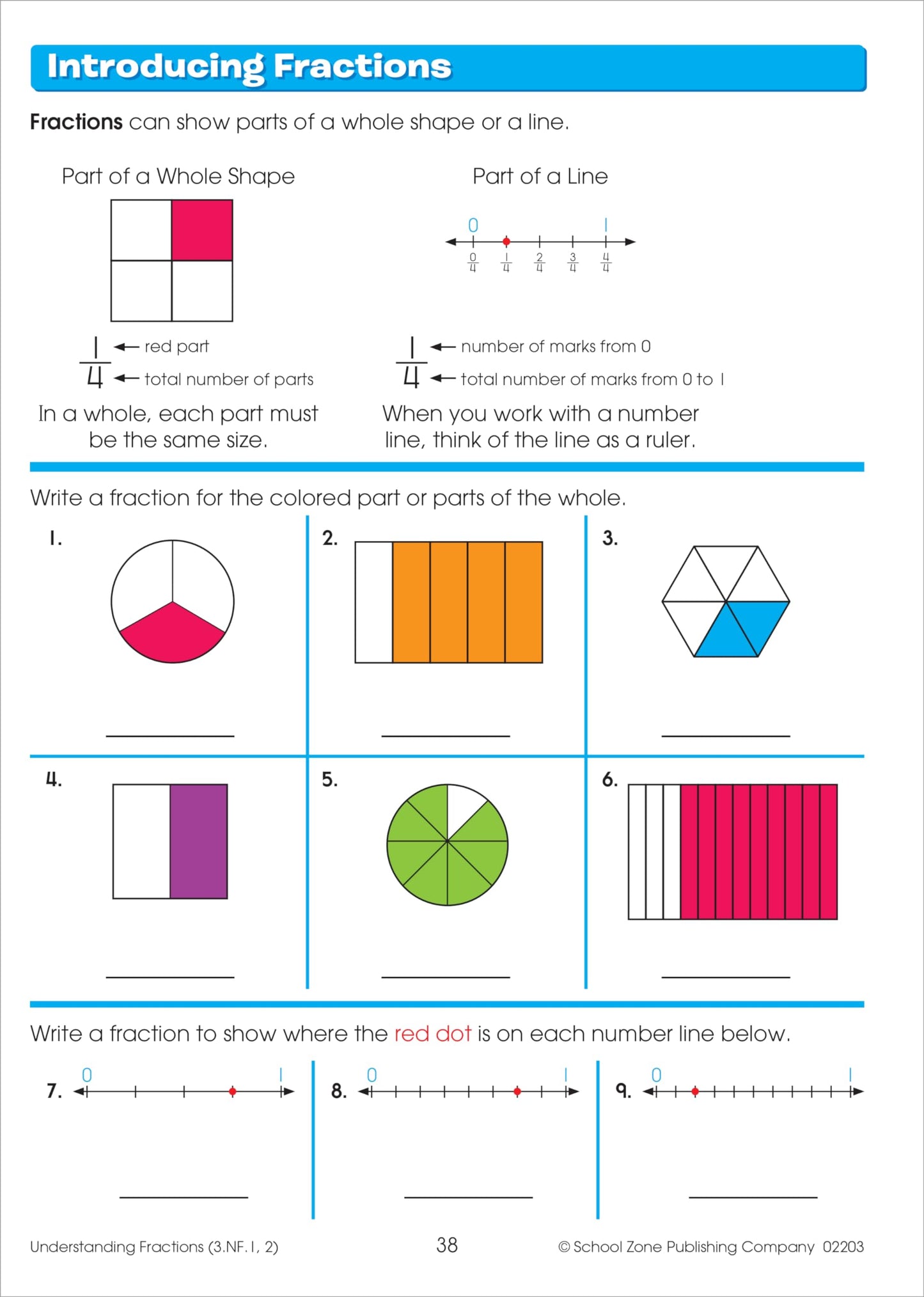 School Zone Math Basics 3 Workbook: 64 Pages, 3rd Grade, Multiplication, Division, Word Problems, Place Value, Fractions, Ages 8-9 (I Know It! Book Series)