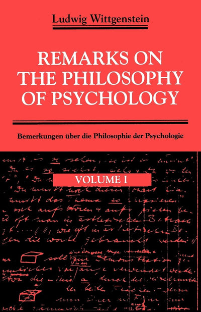 Remarks on the Philosophy of Psychology, Volume 1