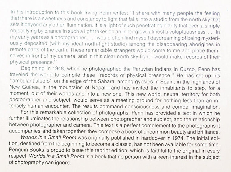 Worlds in a Small Room by Penn, Irving