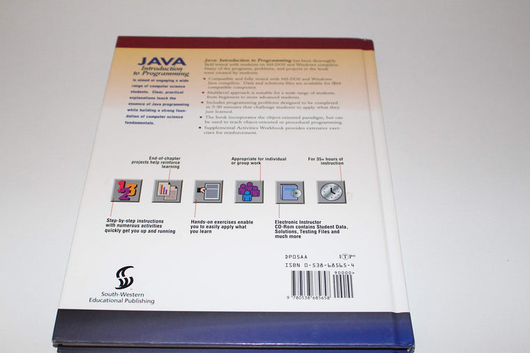 JAVA: Introduction to Programming — back cover