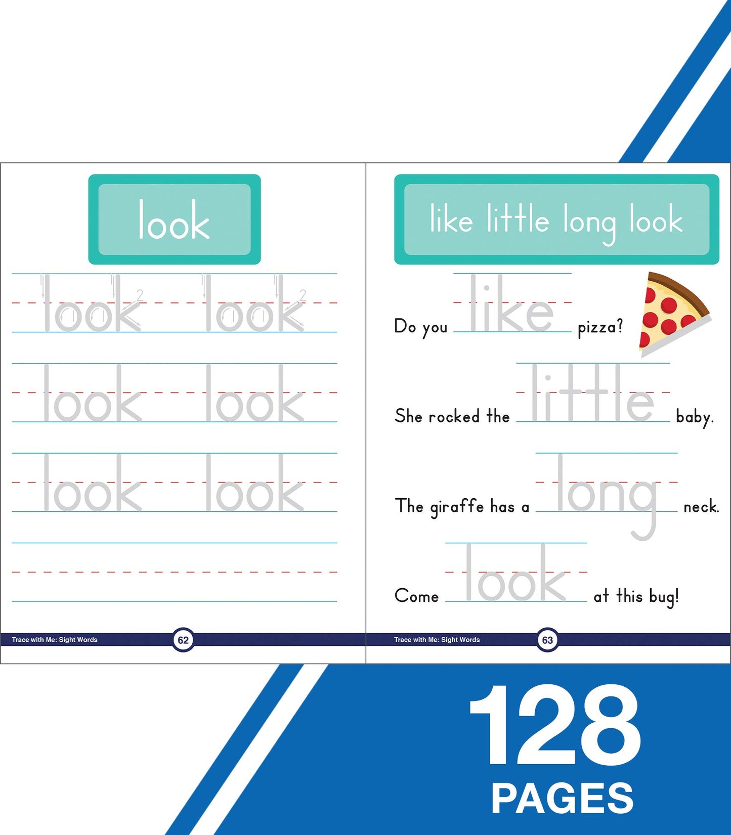 Carson Dellosa Trace With Me: Sight Words Handwriting Workbook for Kids Ages 3+, Sight Words Handwriting Practice for Preschool, Kindergarten, 1st Grade, 2nd Grade, PreK+ Phonics & Writing Practice