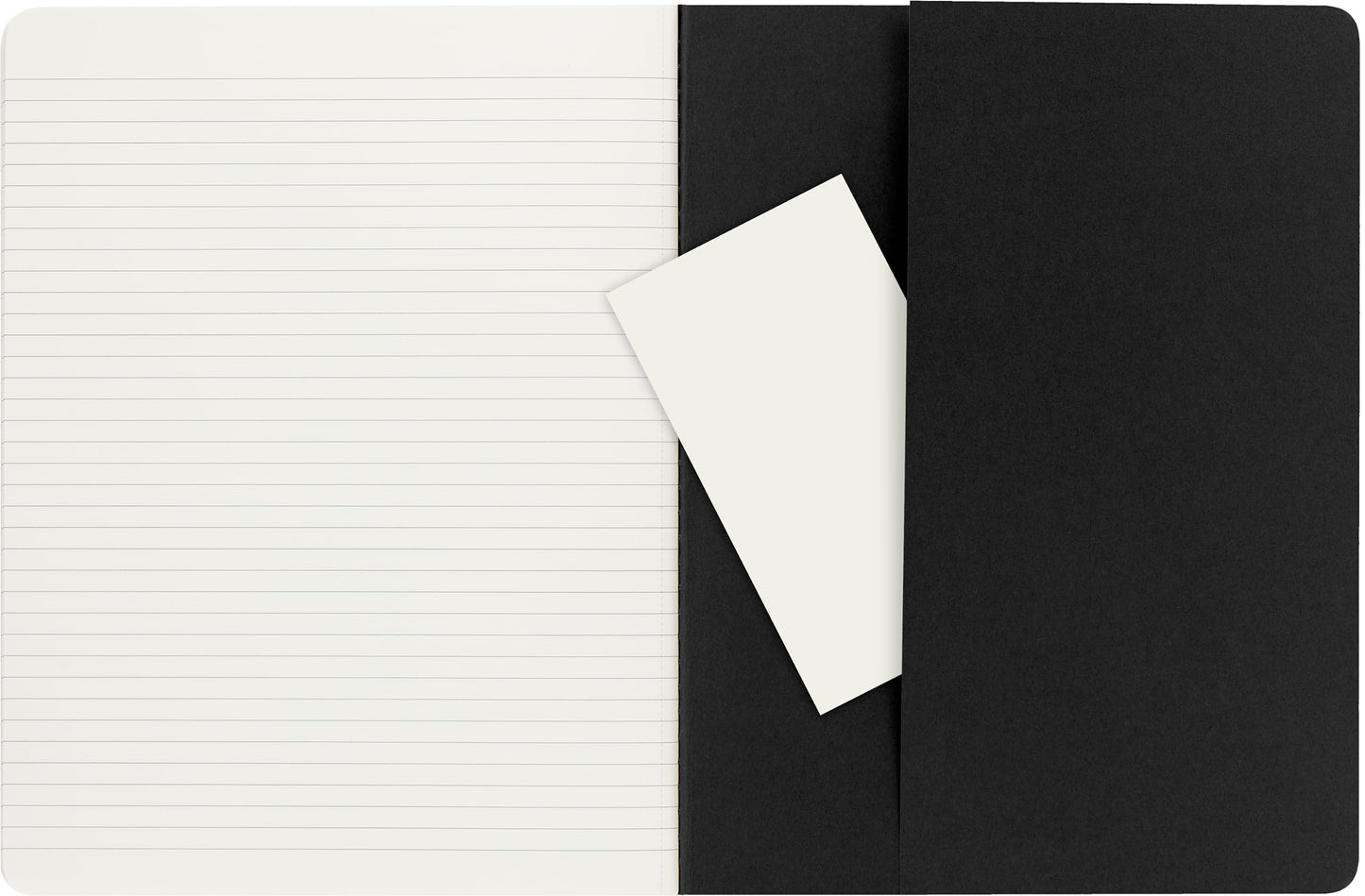 Moleskine Cahier Journal, Soft Cover, XL (7.5" x 9.5") Ruled/Lined, Black, 120 Pages (Set of 3)