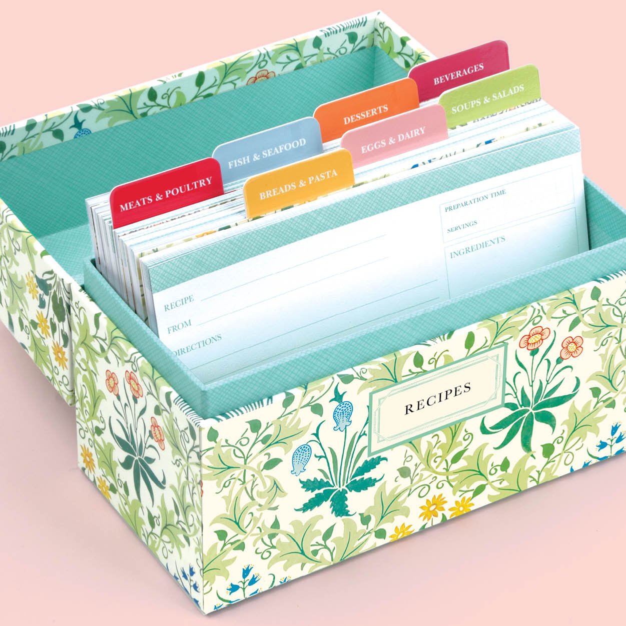 Galison William Morris Recipe Box (32638)