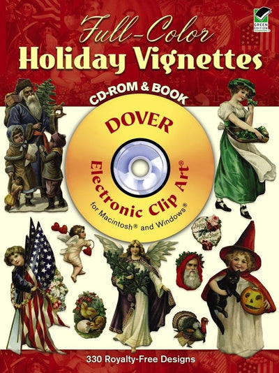Full-Color Holiday Vignettes CD-ROM and Book (Dover Electronic Clip Art)