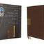 NIV, Thinline Reference Bible (Deep Study at a Portable Size), Leathersoft, Brown, Red Letter, Thumb Indexed, Comfort Print