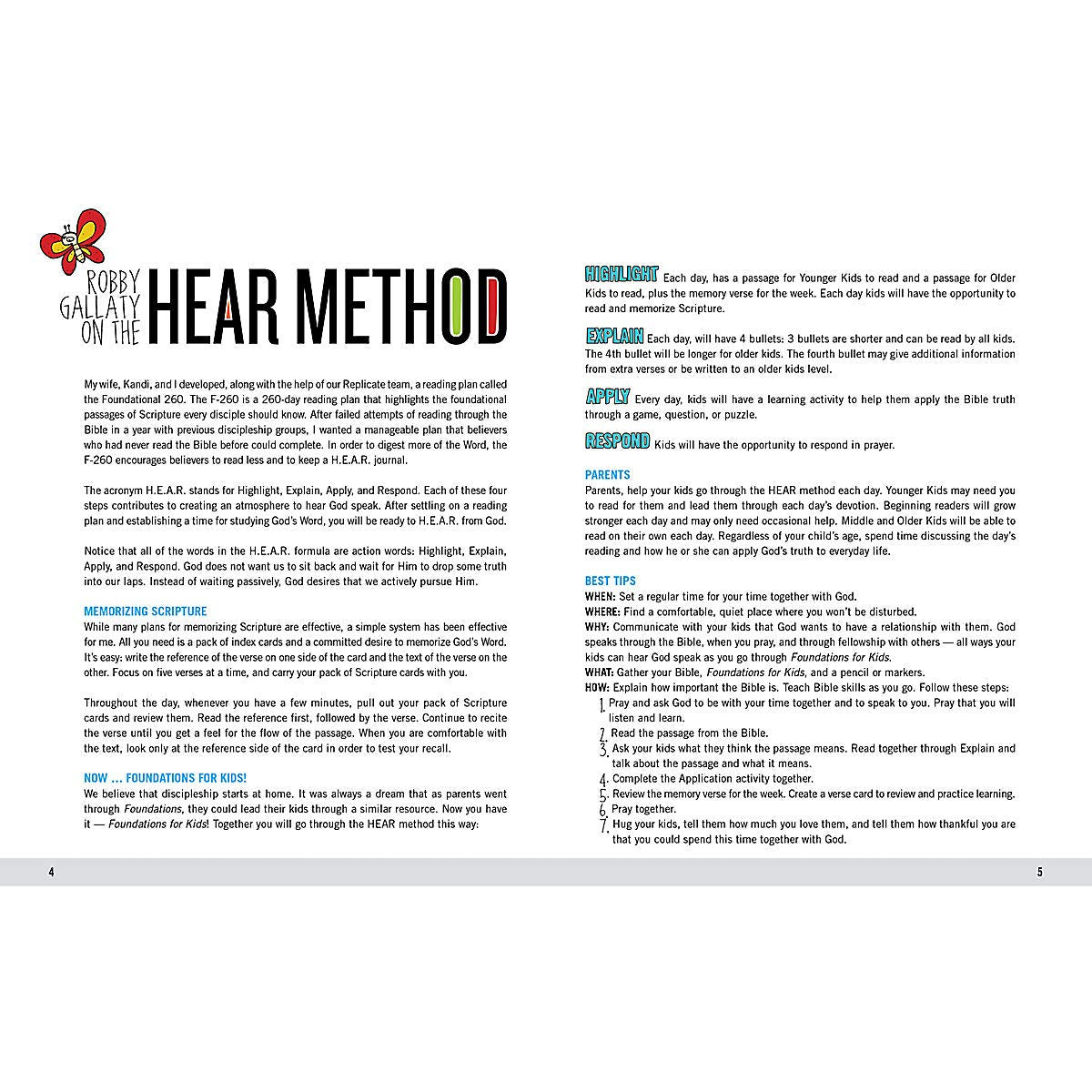 Foundations for Kids: A 260-day Bible Reading Plan to Help Your Kids HEAR God