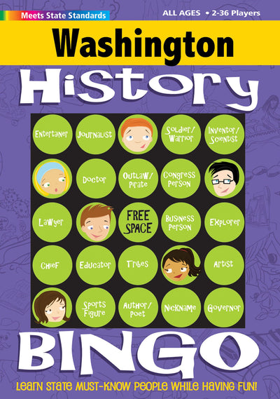 Washington History Bingo Game (Washington Experience)