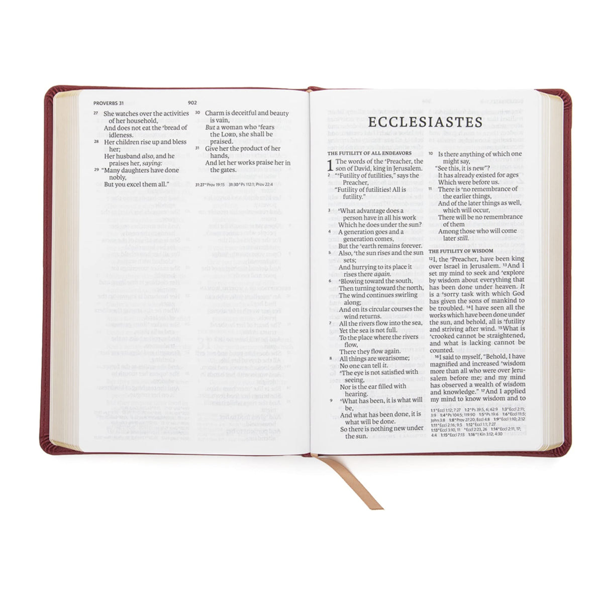 NASB Super Giant Print Reference Bible, Burgundy LeatherTouch