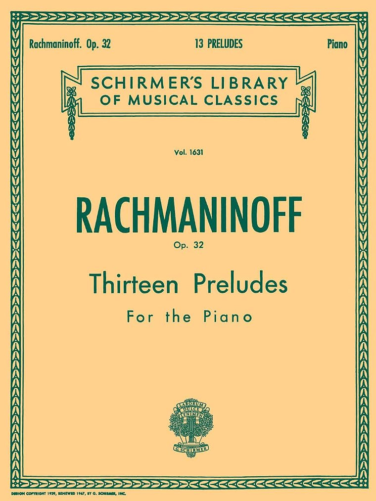 13 Preludes, Op. 32: Schirmer Library of Classics Volume 1631 Piano Solo