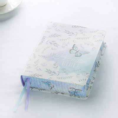 KJV Holy Bible, My Promise Bible, Faux Leather Flexcover w/Bible Tabs, Coloring Stickers, Ribbon Markers, King James Version, Purple Butterfly Floral (KJV Promise Editions)