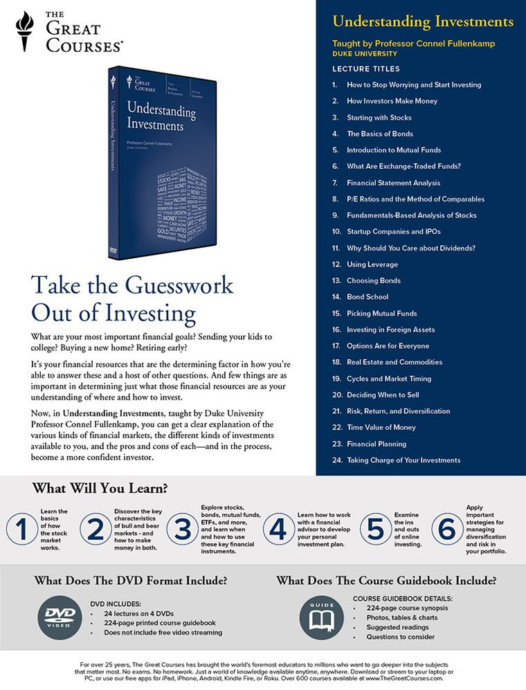 Understanding Investments — back cover
