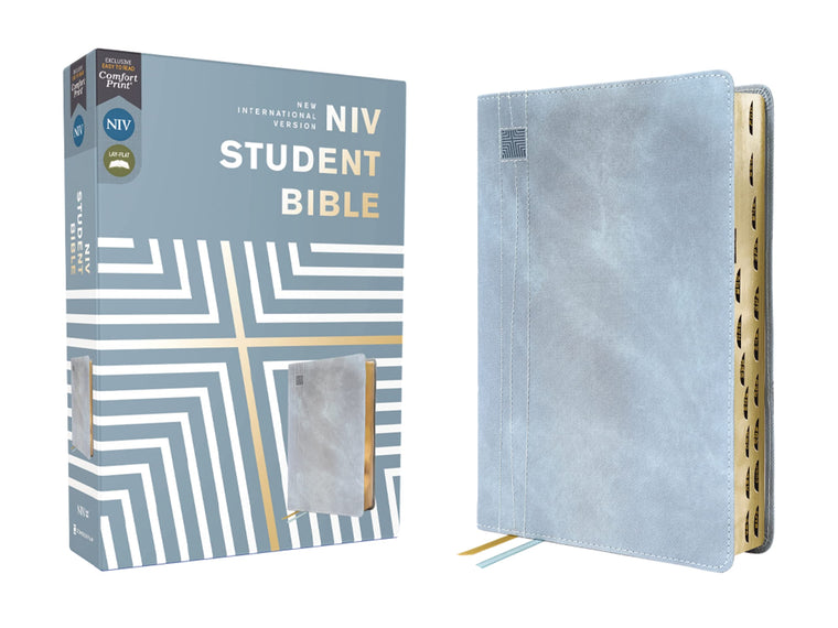 NIV, Student Bible, Leathersoft, Teal, Thumb Indexed, Comfort Print