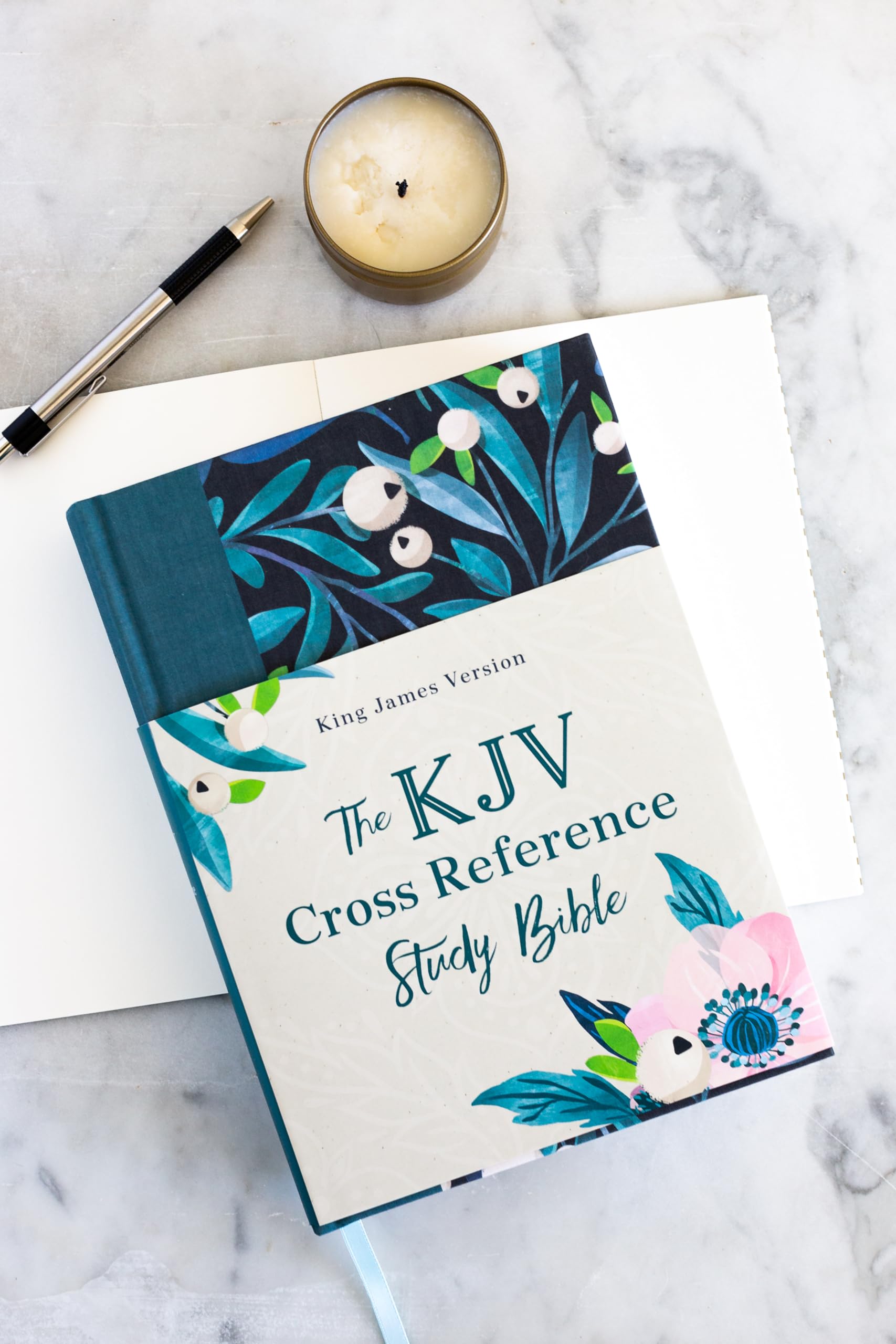 The KJV Cross Reference Study Bible?Turquoise Floral