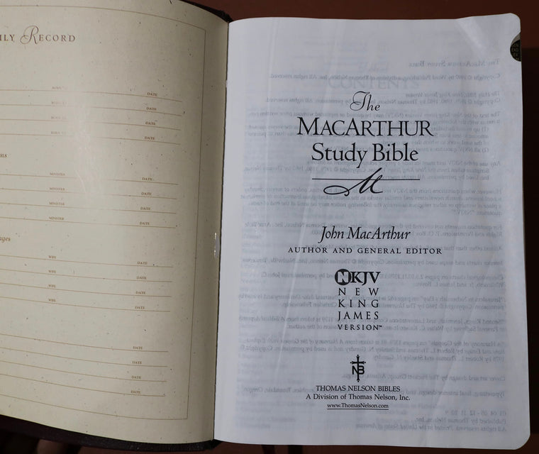 The Macarthur Study Bible ~ New King James Version (NKJV)