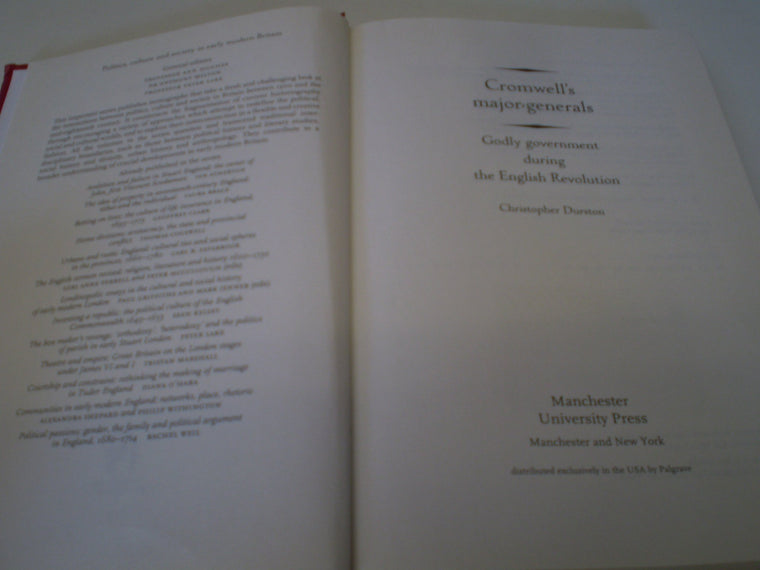Cromwell's Major-Generals: Godly Government During the Engli