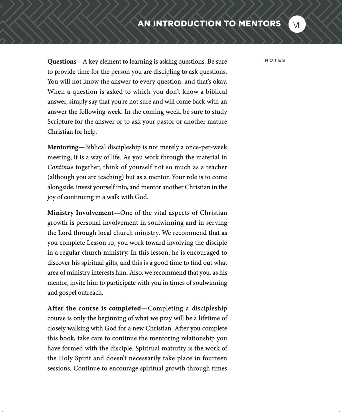 Continue: A Biblical Journey in Personal Discipleship