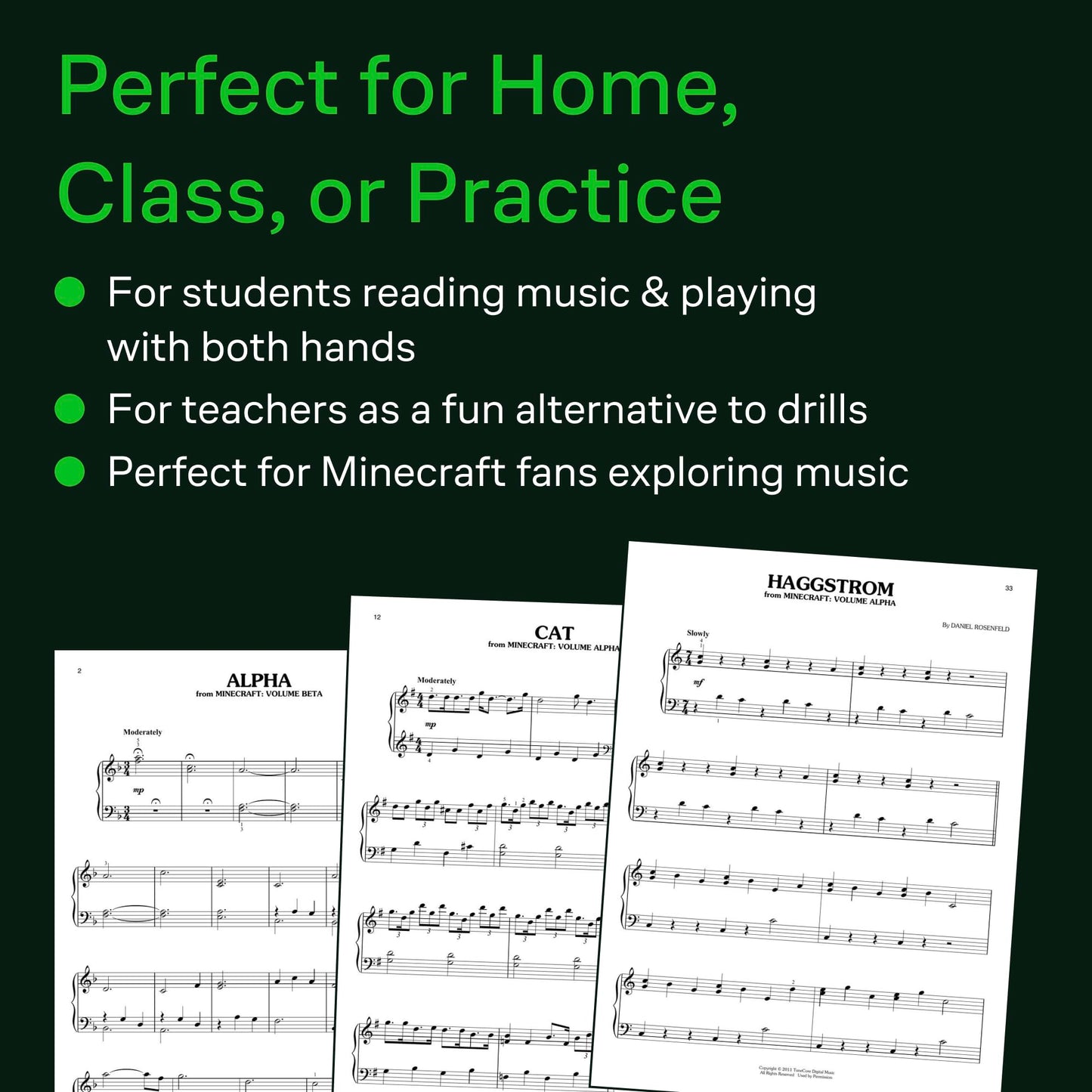 Music from Minecraft Easy Piano Songbook  Beginner Piano Sheet Music for Kids and Video Game Fans  20 Iconic Minecraft Songs from C418  Simple Arrangements for Students, Teachers, and Pianists