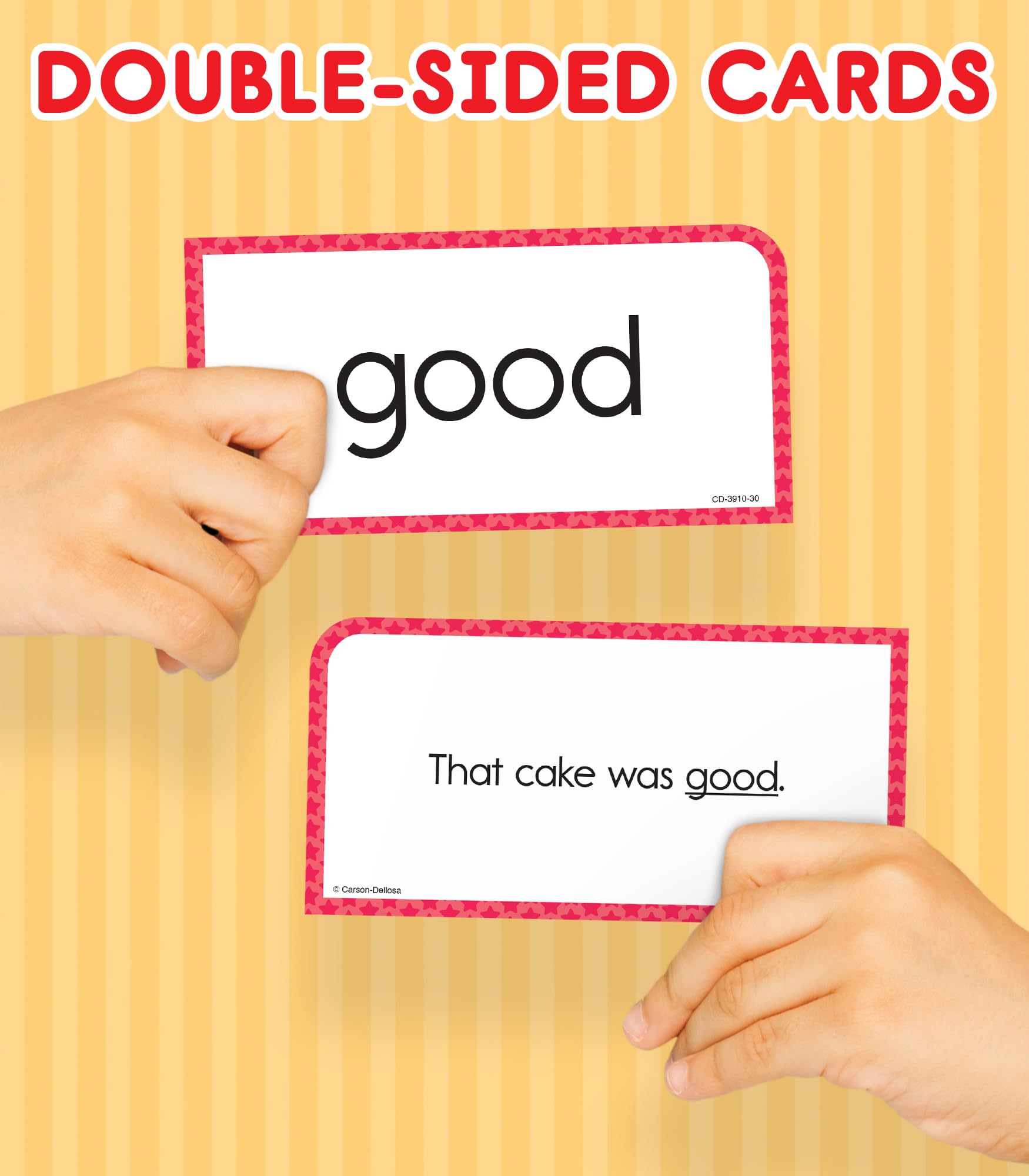 Carson Dellosa 102 Basic Sight Words Flash Cards Kindergarten, Flashcards for Kids Ages 6 and Up, Kindergarten Phonics and Vocabulary Learning Resources