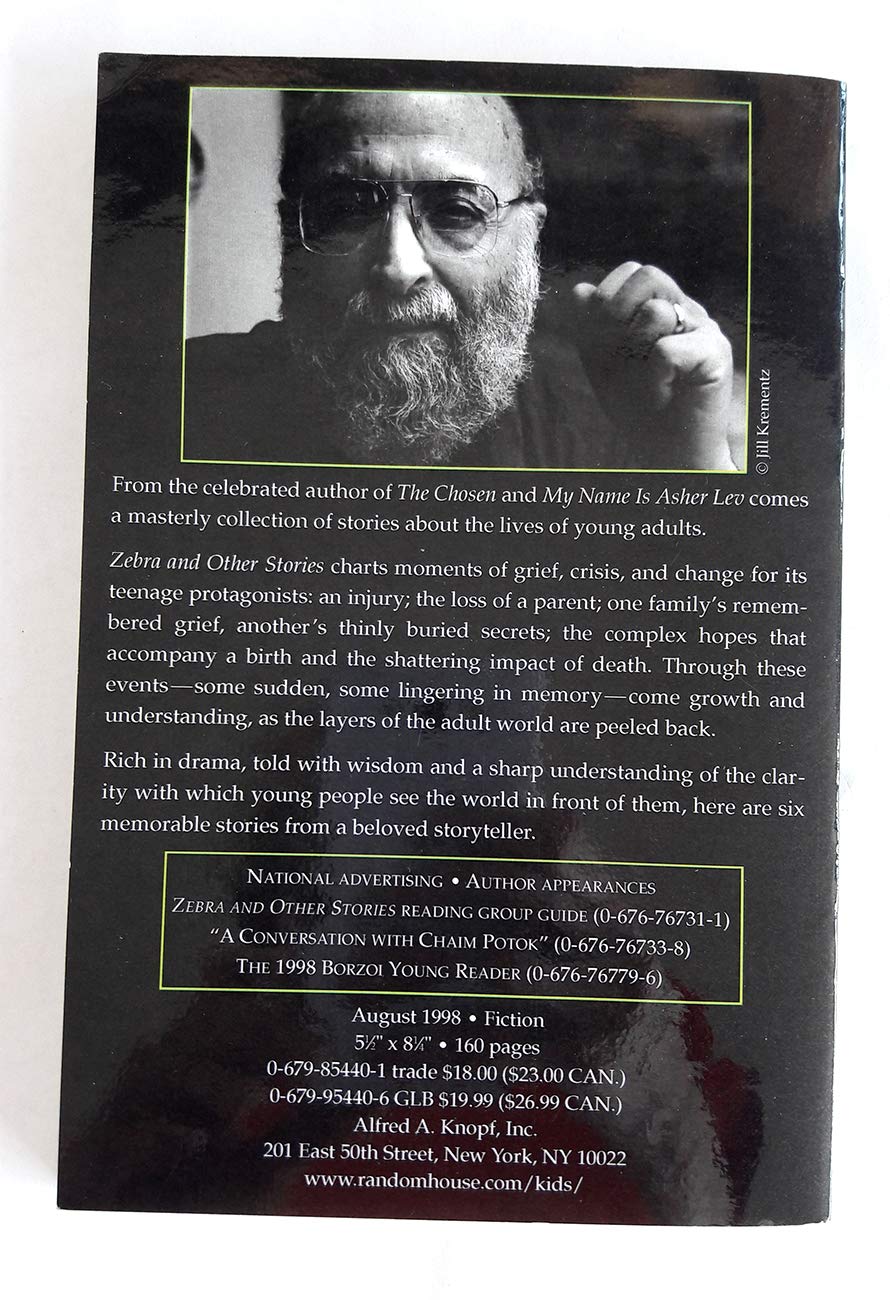 Zebra and Other Stories by Potok, Chaim