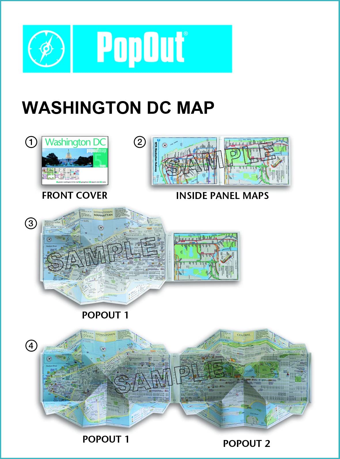 Washington DC PopOut Map
